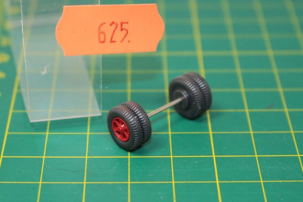 ew625, Wiking 11mm Zwillingsbereifung mit Achse, Trilexfelge / Zubehör / Ersatzteile Achsen Räder