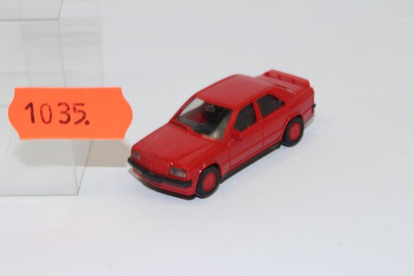 hg1035, Alter Herpa MB Mercedes Benz 190E 2.3-16 in rot 1:87 / H0