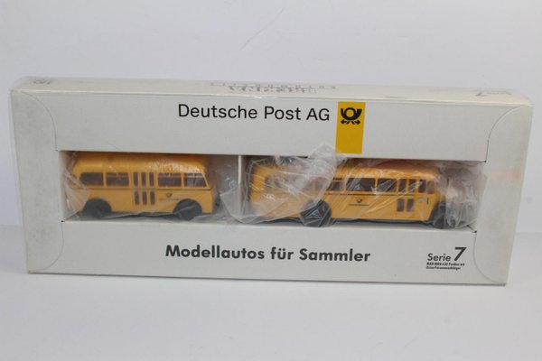 bu4067, Brekina BUS MAN MKN 630 Postbus mit Orion Personenanhänger Deutsche Bundespost TOP OVP 1:87