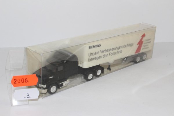 hg2006/3, Alter Herpa LKW Sattelzug US-Truck MACK Siemens Werbemodell OVP SoMo Neuwertig 1:87