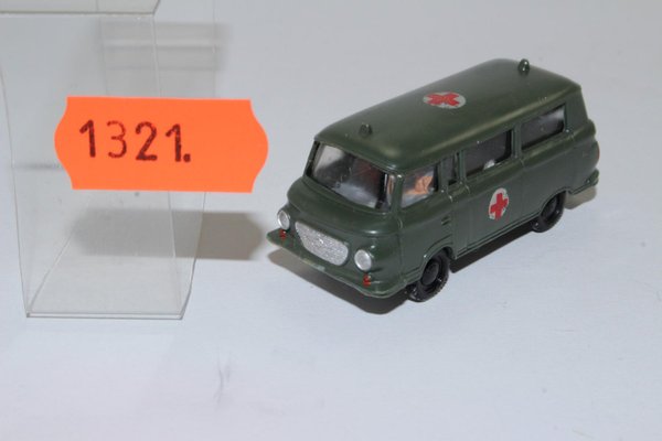 dm1321, Alter ESPEWE ex. DDR Barkas B 1000 Armee NVA Krankenwagen einteiliges Chassis TOP 1:87 / H0