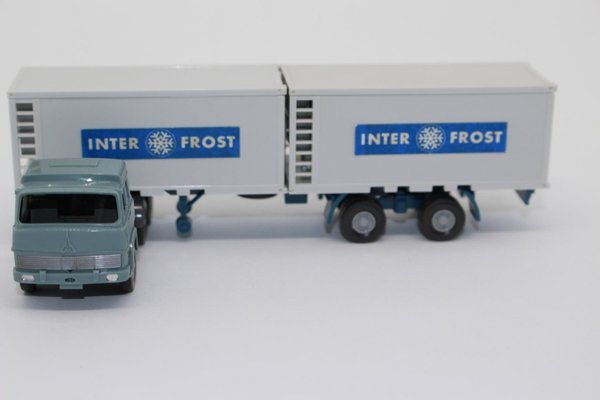 wr2228, Alter WIKING LKW Magirus 235 D Kühlcontainer Sattelzug Inter Frost TOP 1/87 70er CS 891/1
