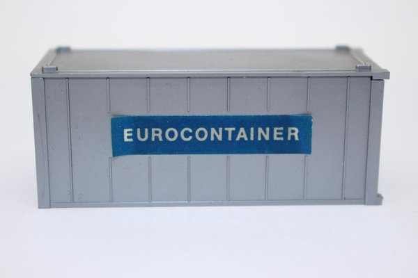 cw172, Alter WIKING 20 ft. Container Papieraufkleber EUROCONTAINER Alucontainer in silber