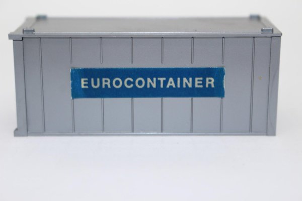 cw181, Alter WIKING 20 ft. Container Papieraufkleber EUROCONTAINER Alucontainer in silber