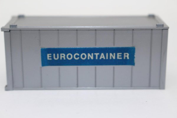 cw183, Alter WIKING 20 ft. Container Papieraufkleber EUROCONTAINER Alucontainer in silber