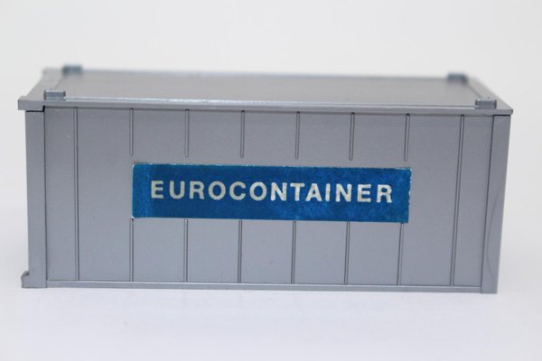 cw174, Alter WIKING 20 ft. Container Papieraufkleber EUROCONTAINER Alucontainer in silber
